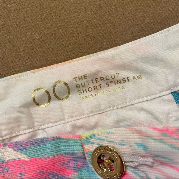 Lily Pulitzer Buttercup Watercolor Scalloped Hem Shorts Size 00 - Picture 8 of 11